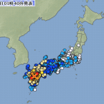 熊本県から山形県まで観測された大地震